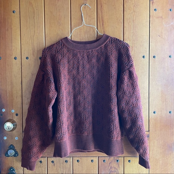 SOLD Mabli Hyfryd Jumper in Brick and Cocoa - Picture 2 of 6